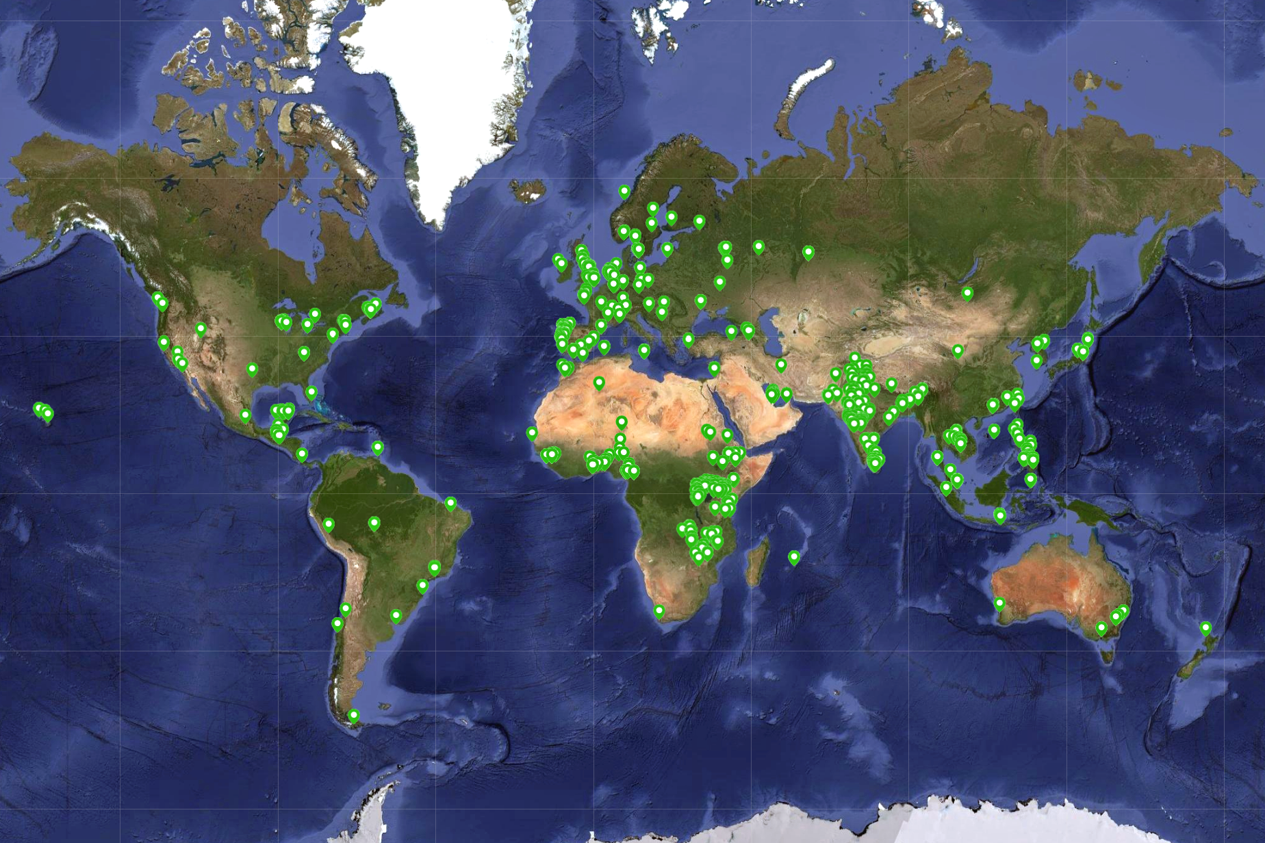 click on the world map to go to a live feed of our earth doctors activities.